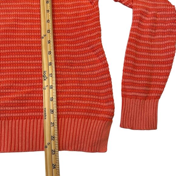 Michael Stars Textured Cozy Knit Sweater Size S CoralOrange Ombre CoastalCowgirl - Picture 4 of 6